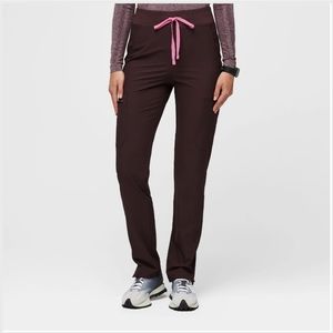Figs Dark Fig Women's High Waisted Yola Scrub Bottoms Size Large